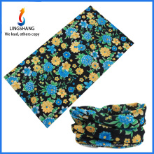 Lingshang custom multifunctional headwear flower headband bandana scarf